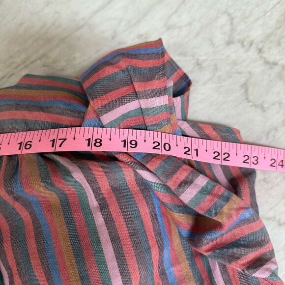 Madewell 100% cotton oversized Butterfly Top in Rainbow Stripe size S - Picture 10 of 11